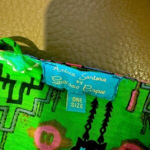 Gorgeous green and purple dress with beading.